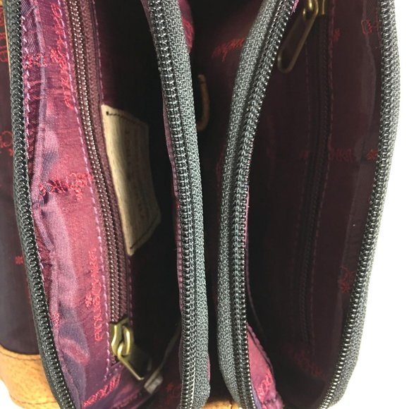 Anuschka NEVER USED Handpainted Leather Flap Cross Body Bag Tiger - Picture 8 of 12